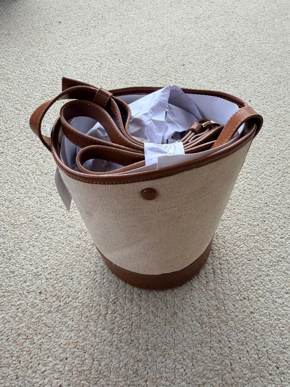 NWT J. Crew Factory Canvas Bucket Bag
